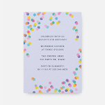 Lavender Colorful Confetti Kids Birthday Party Einladung<br><div class="desc">Our 'Confetti' birthday party invitation features a fun and colorful polka dots on a lavender background. To see more matching items,  check out our 'Confetti' collection.</div>