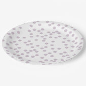 Lavender Confetti / Punkt Pappteller (Schrägansicht)