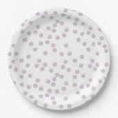 Lavender Confetti / Punkt Pappteller (Vorderseite)