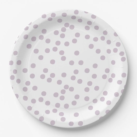 Lavender Confetti / Punkt Pappteller (Vorderseite)