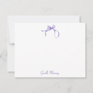 Lavender Coquette Ribbon Personalisierte Mitteilun Mitteilungskarte