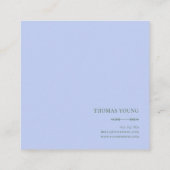 Lavender Coral Floral Meadow Square Frame Quadratische Visitenkarte (Rückseite)