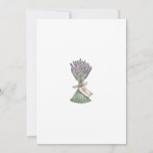 Lavender Country Garden Hochzeit Einladung (Rückseite)