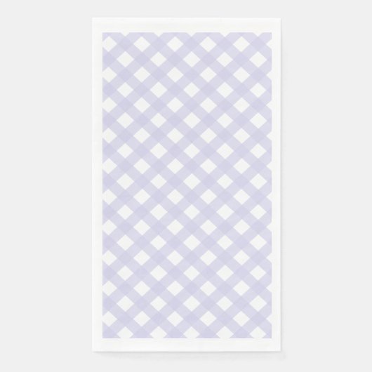 Lavender Country Style Gingham Pattern Napkins Serviette (Vorderseite)