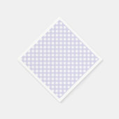 Lavender Country Style Gingham Pattern Serviette (Ecke)