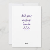 Lavender Cowboy Boot Feiertagskarte (Rückseite)