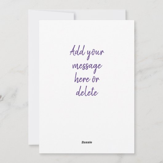 Lavender Cowboy Boot Feiertagskarte (Rückseite)