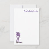 Lavender Cowboy-Boot-Karte Dankeskarte (Vorderseite)