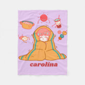 Lavender Cozy Blanket – personalised Custom Name  Fleecedecke (Vorderseite)