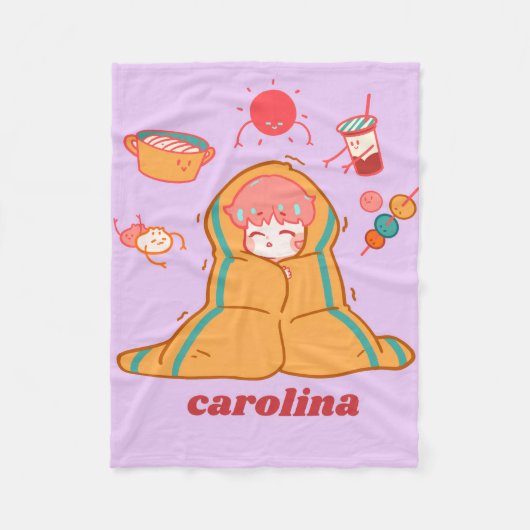 Lavender Cozy Blanket – personalised Custom Name  Fleecedecke (Vorderseite)