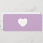 Lavender & Cream Boarding Pass Wedding Einladung (Rückseite)