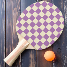 Lavender & Cream Checker Tischtennis Schläger