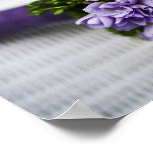 Lavender Crocus Bridal Bouquet Poster (Ecke)