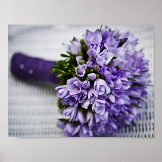 Lavender Crocus Bridal Bouquet Poster (Vorne)