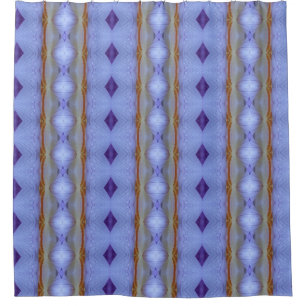 Lavender Crocus Ikat 5 Duschvorhang