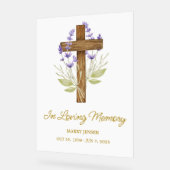 Lavender cross Memorial Funeral Acrylschild (Winkel)