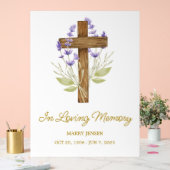 Lavender cross Memorial Funeral Acrylschild (Hochzeit)