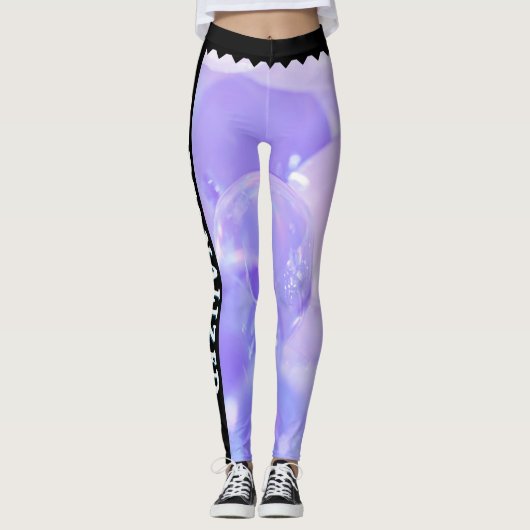Lavender Crystal Glow Leggings (Vorderseite)