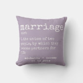 Lavender Custom Couple's Definition Wedding Pillow Kissen (Vorderseite)