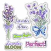 Lavender Custom-Cut Vinyl Sticker (Vorderseite)