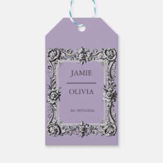 Lavender Custom Viktorianisch Scroll Frame - Hochz Geschenkanhänger