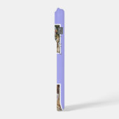 Lavender Cute Modern 3 Photo Layout Custom iPhone Hülle (Linke Seite)