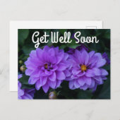 Lavender Dahlia Lilac wird bald gut Postkarte (Vorne/Hinten)