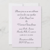 Lavender Daisies Bow & Ribbon Wedding Einladung (Rückseite)