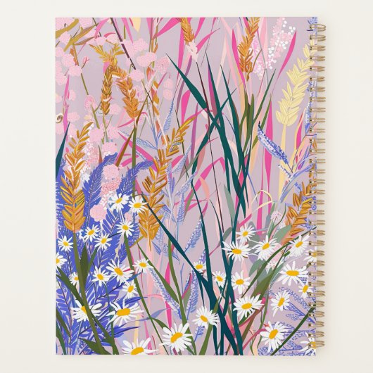 Lavender Daisies Custom 2025 Weekly Planner Planer (Rückseite)