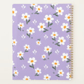 Lavender Daisy Floral Pattern Planer (Rückseite)