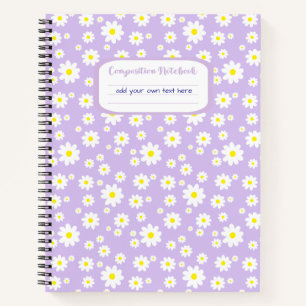 Lavender Daisy Print-Zusammensetzung Notizblock