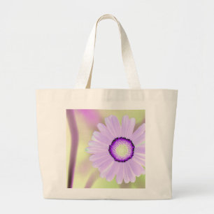 Lavender Daisy Tote Bag Jumbo Stoffbeutel