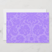 Lavender Damask Bridal Dusche Einladungen (Rückseite)