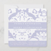 Lavender Damask Einladung (Rückseite)