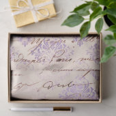 Lavender Damask mit dem Schreiben von Dekoupage Seidenpapier (Geschenk)