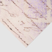 Lavender Damask mit dem Schreiben von Dekoupage Seidenpapier (Detail)