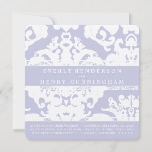 Lavender Damask Wedding Invitation Einladung
