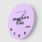 Lavender Dancer's Time 5, 6, 7 und 8 Novelty Große Wanduhr (Winkel)
