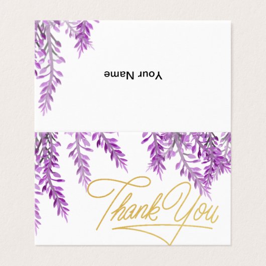 Lavender Danke-Card (Außenseite Aufgefaltet)