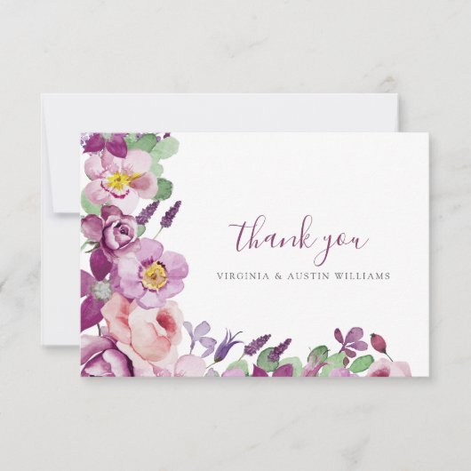 Lavender Danke-Card Dankeskarte (Vorderseite)