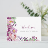 Lavender Danke-Card Dankeskarte (Stehend Vorderseite)