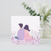 Lavender Daydream Einladung (Stehend Vorderseite)