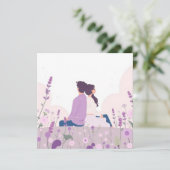 Lavender Daydream Einladung (Stehend Vorderseite)