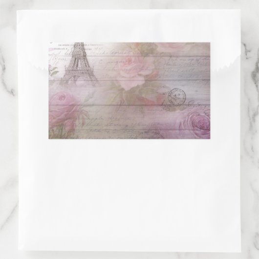 Lavender Decoupage Rechteckiger Aufkleber (Tasche)