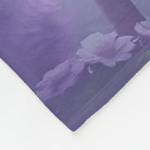 Lavender Deer with Fern Blätter Fleecedecke (Ecke)