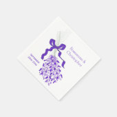 Lavender Design Wedding Serviette (Ecke)