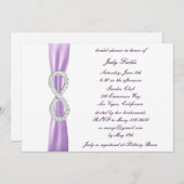 Lavender Diamond Infinity Bridal Dusche Einladung (Vorne/Hinten)