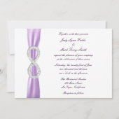 Lavender Diamond Infinity Wedding Einladung (Vorderseite)