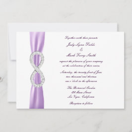 Lavender Diamond Infinity Wedding Einladung