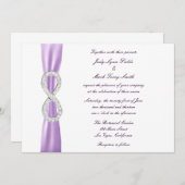 Lavender Diamond Infinity Wedding Einladung (Vorne/Hinten)